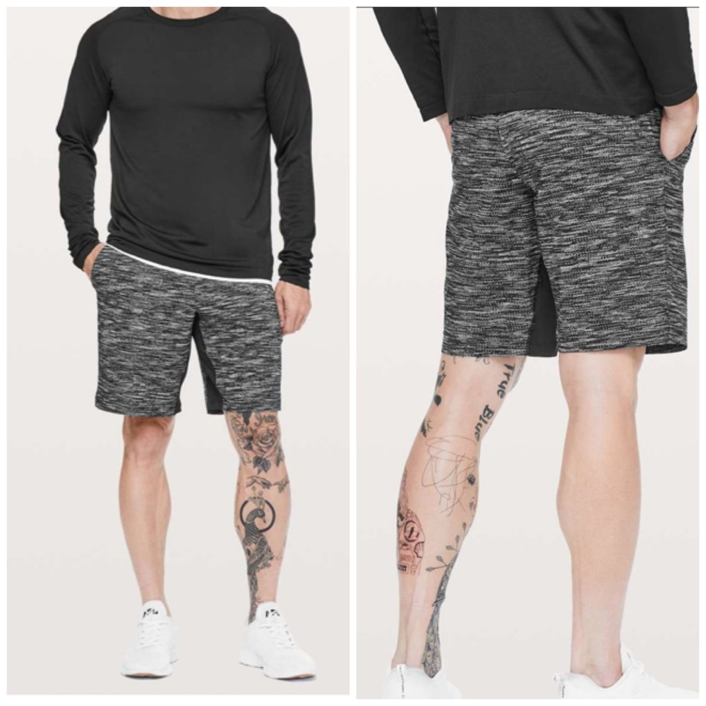 Lululemon T.H.E. Short *Linerless 9" Updated All Court Texture White Black